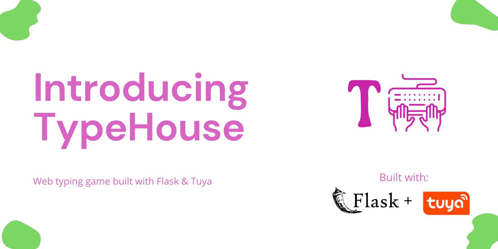 🕹⌨TypeHouse: A web-based typing game made with Python (Flask) and Tuya-API
